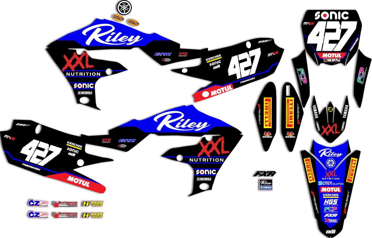 Yamaha Team Riley Racing Yamaha Graphics Kit 2023 Enjoy MFG